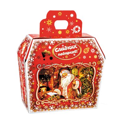 Новогодний подарок «036.Уют» · Вес: 700 г., Упаковка: картон. · Размеры: ↔ 19.50 см ⤢ 10.50 см ↕ 23.00 см · (кликни на картинку, чтобы увеличить) Детский новогодний подарок «Уют», 700 г, каталог 2027 года - фото 2