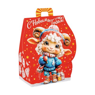 Новогодний подарок «191.Отличник» · Вес: 350 г., Упаковка: картон. · Размеры: ↔ 12.20 см ⤢ 8.30 см ↕ 20.50 см ⌀ 0.00 см · (кликни на картинку, чтобы увеличить) Детский новогодний подарок «Отличник», 350 г, каталог 2027 года