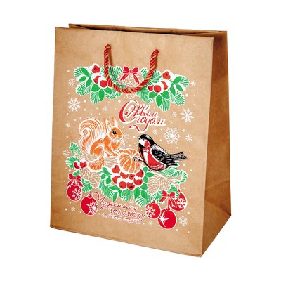 Новогодний подарок «24e.Изобилие» · Вес: 2000 г., Упаковка: прочее. · Размеры: ↔ 26.50 см ⤢ 21.00 см ↕ 15.00 см · (кликни на картинку, чтобы увеличить) Детский новогодний подарок «Изобилие», 2000 г, каталог 2027 года - фото 4